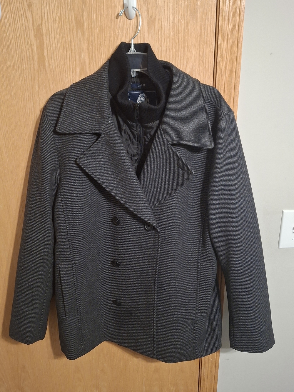 American Rag Charcoal Gray Wool Blend Peacoat